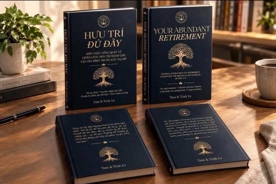 Your Abundant Retirement and Hưu Trí Đủ Đầy, the two editions of the book by Tom & Trish Le